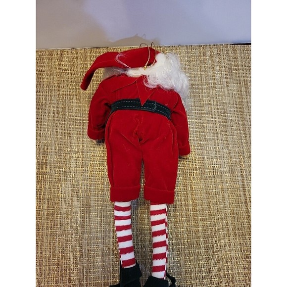 MCM Santa Elf Shelf Sitter Knee Hugger Christmas Pixie Bendable 11” Taiwan FLAW - Picture 6 of 8